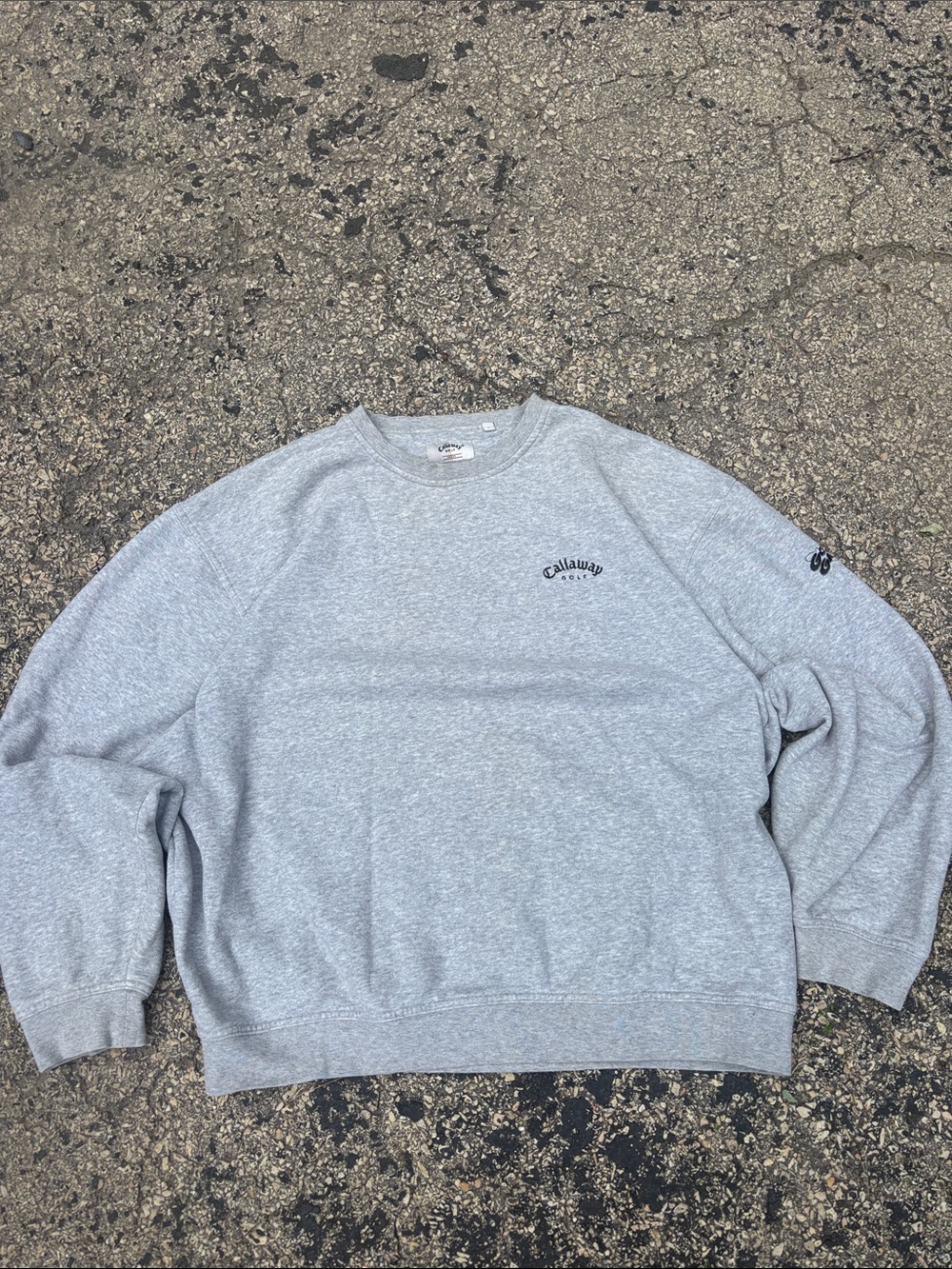 Vintage Callaway Golf Mens Large Gray Embroidered Crewneck Sweatshirt